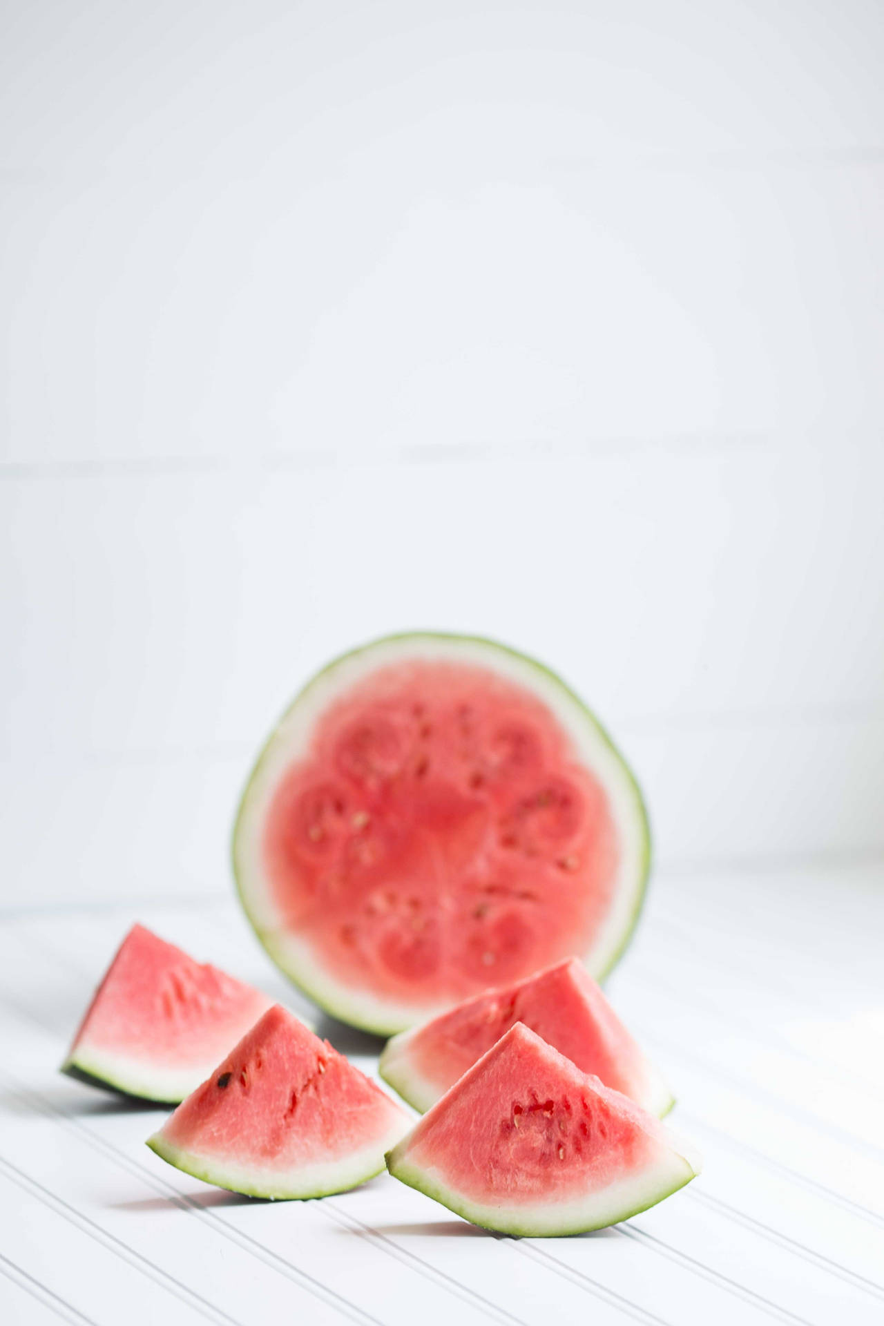 Vandmelon Skiver Til Frugt Baggrund Wallpaper