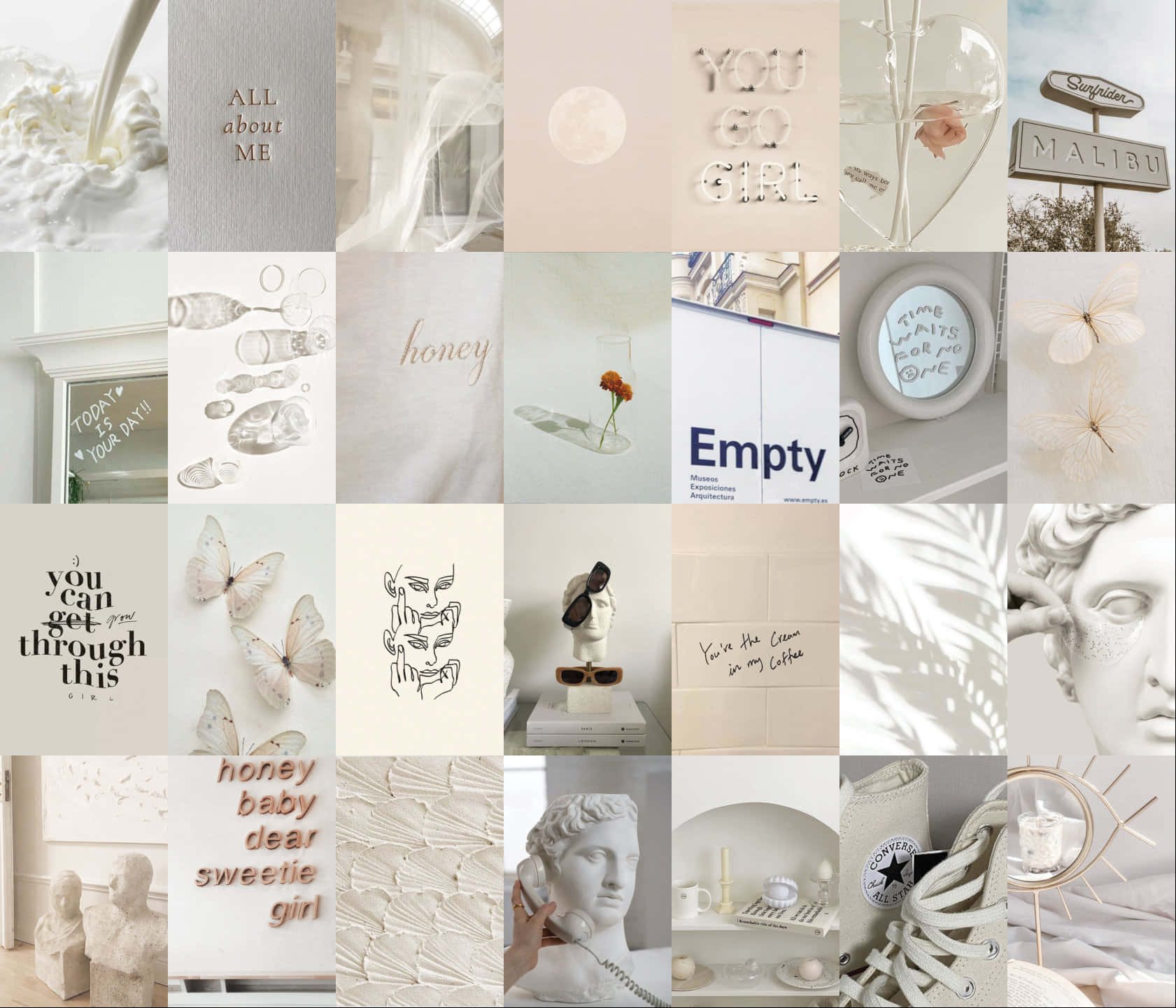 Vanilla Aesthetic Collage Wallpaper