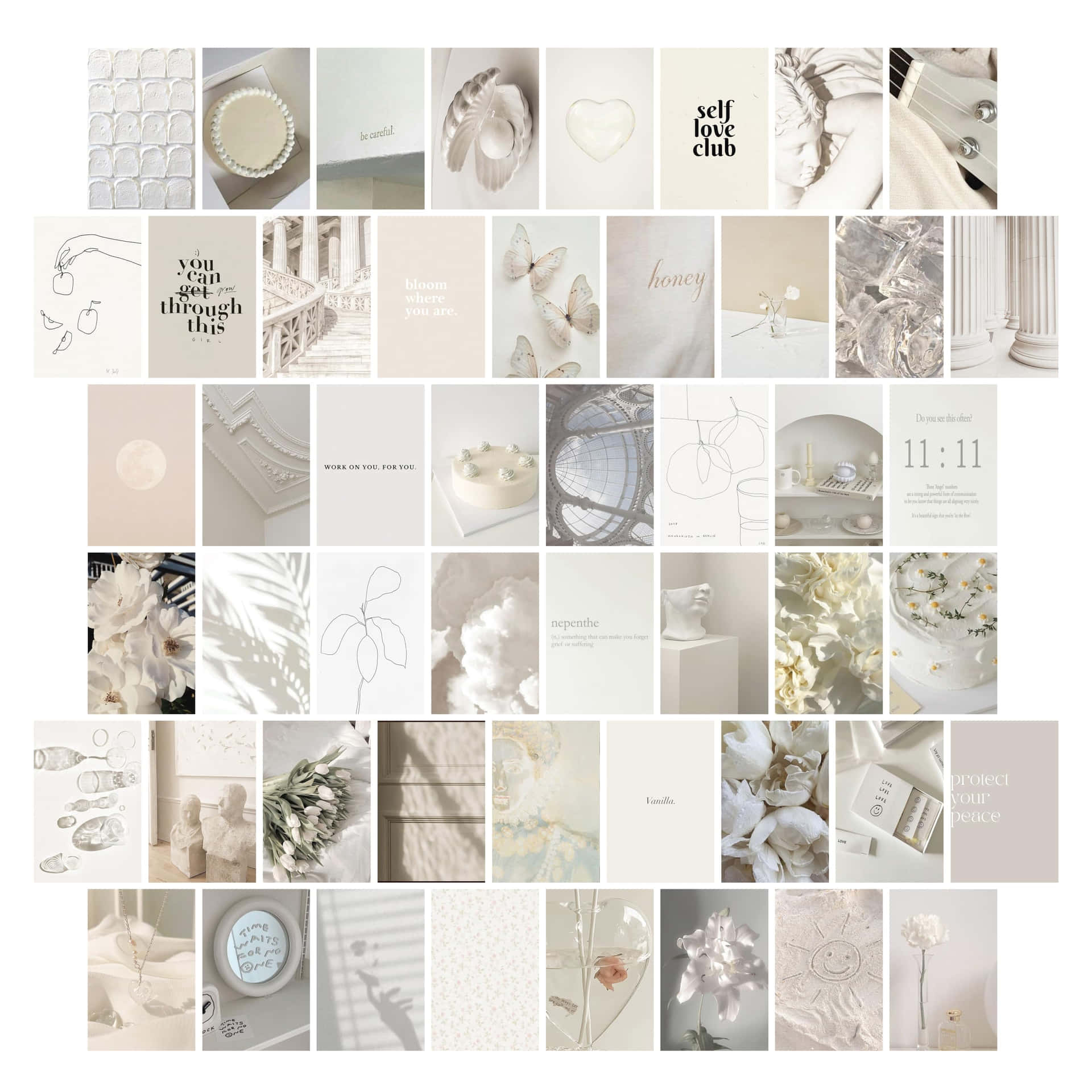 Vanilla Aesthetic Collage Wallpaper