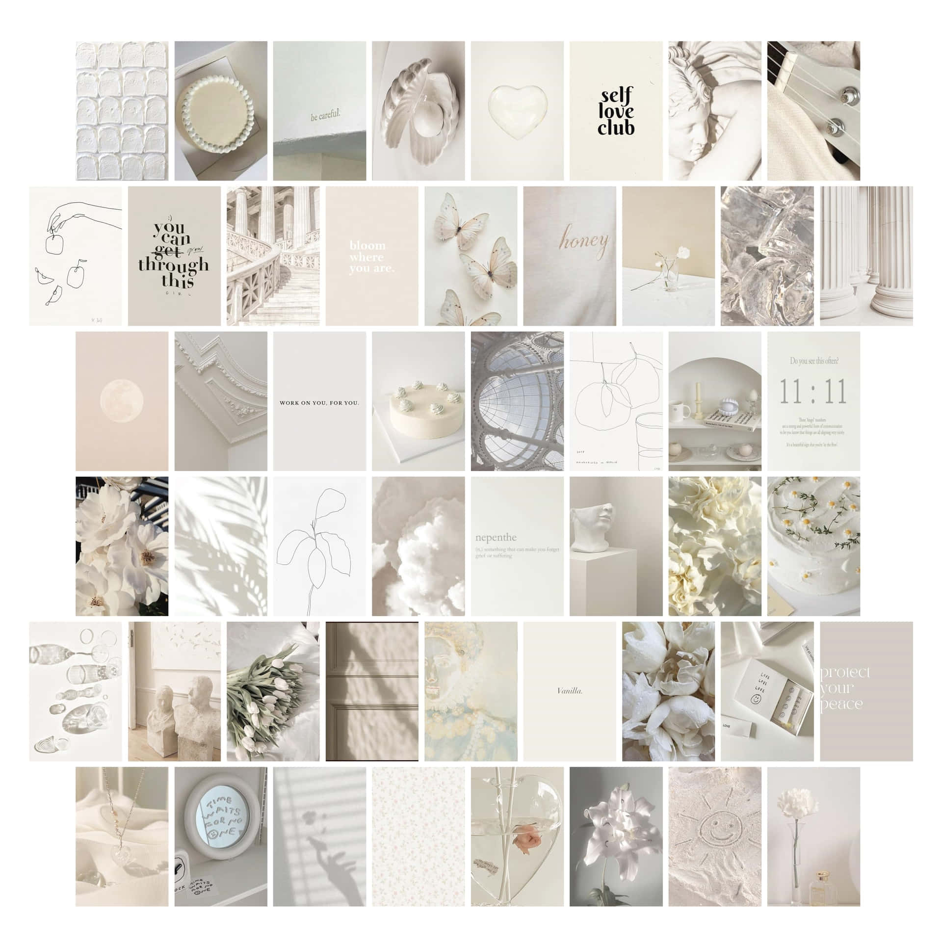 Vanilla Aesthetic Collage Wallpaper Wallpaper