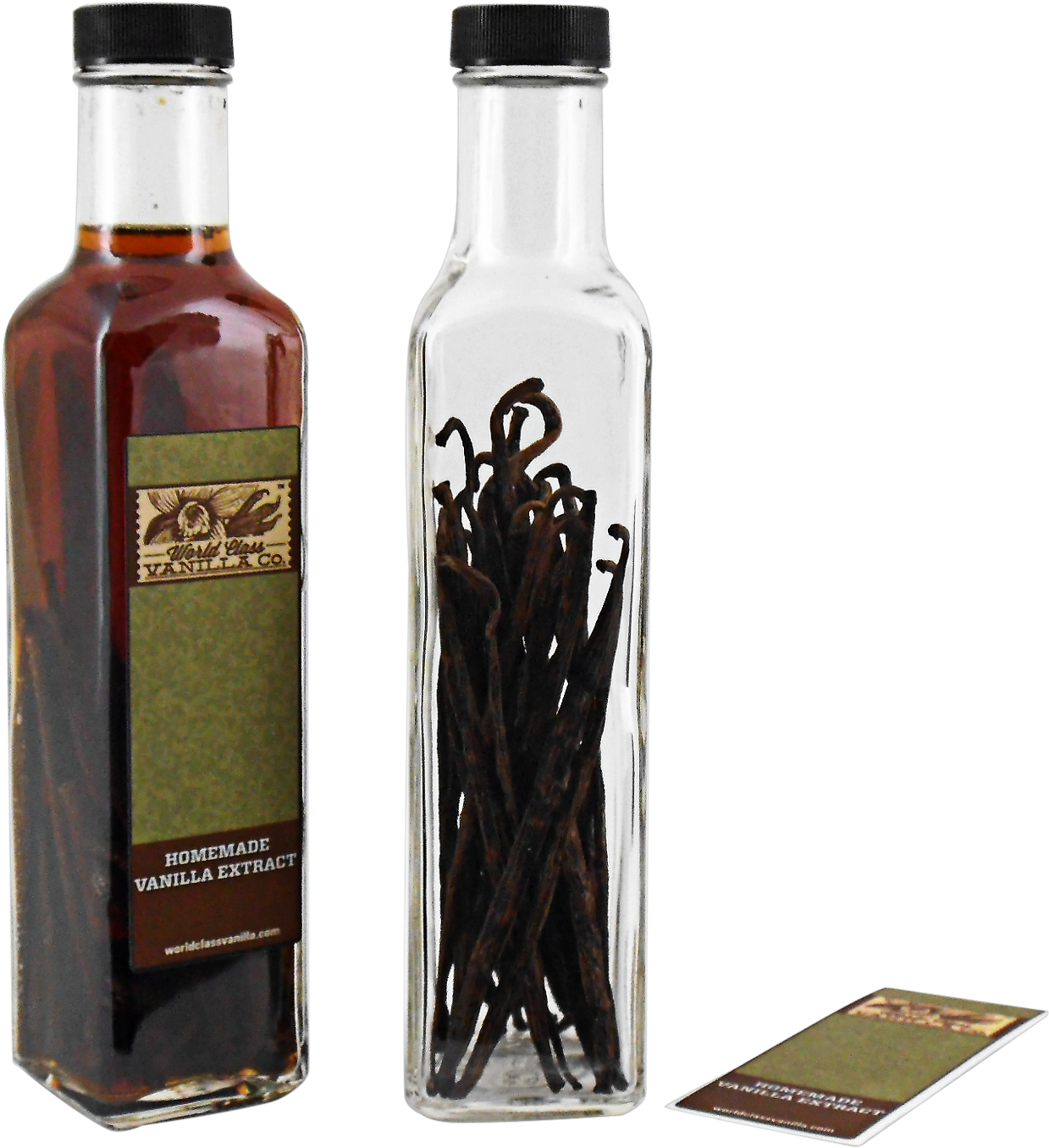 Vanilla Extractand Beans Bottles PNG