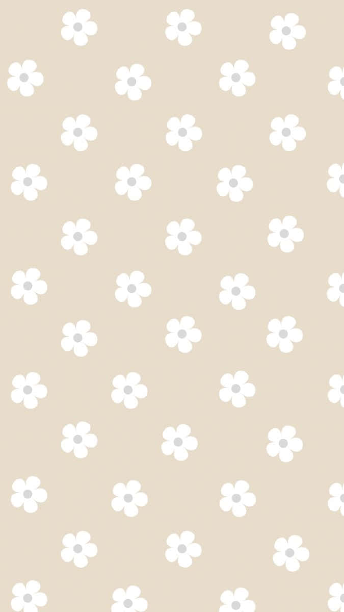 Vanilla Floral Pattern Background Wallpaper