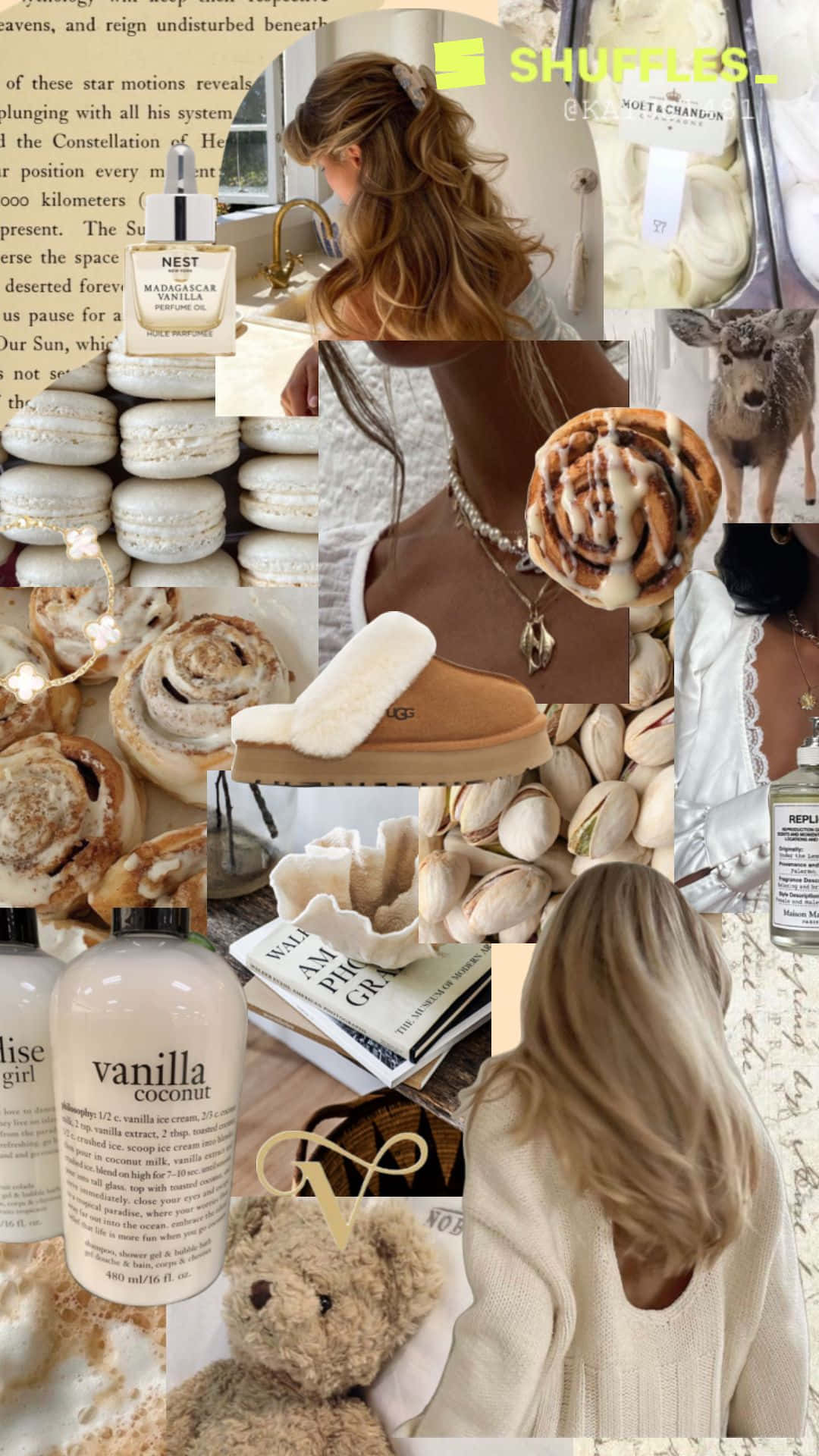 Vanilla Girl Aesthetic Collage Wallpaper