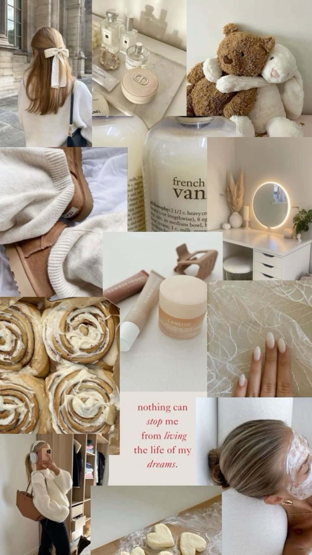 Vanilla Girl Aesthetic Collage Wallpaper