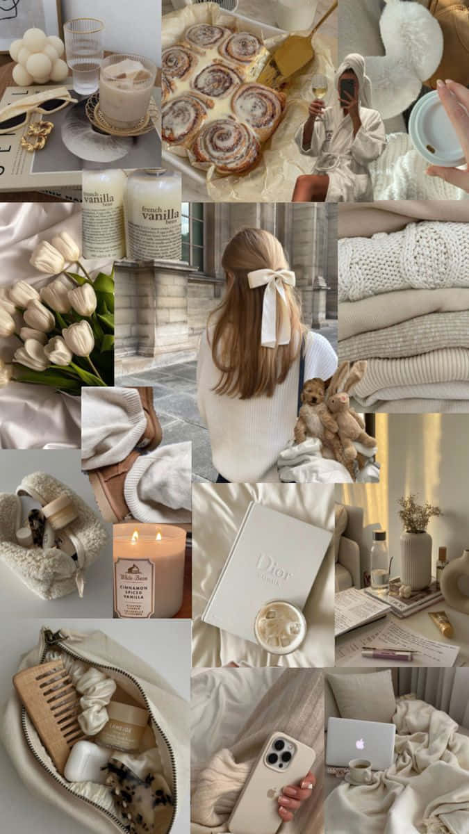 Vanilla Girl Aesthetic Collage.jpg Wallpaper