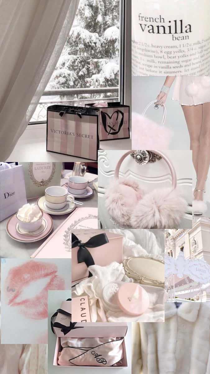 Vanilla Girl Aesthetic Collage Wallpaper