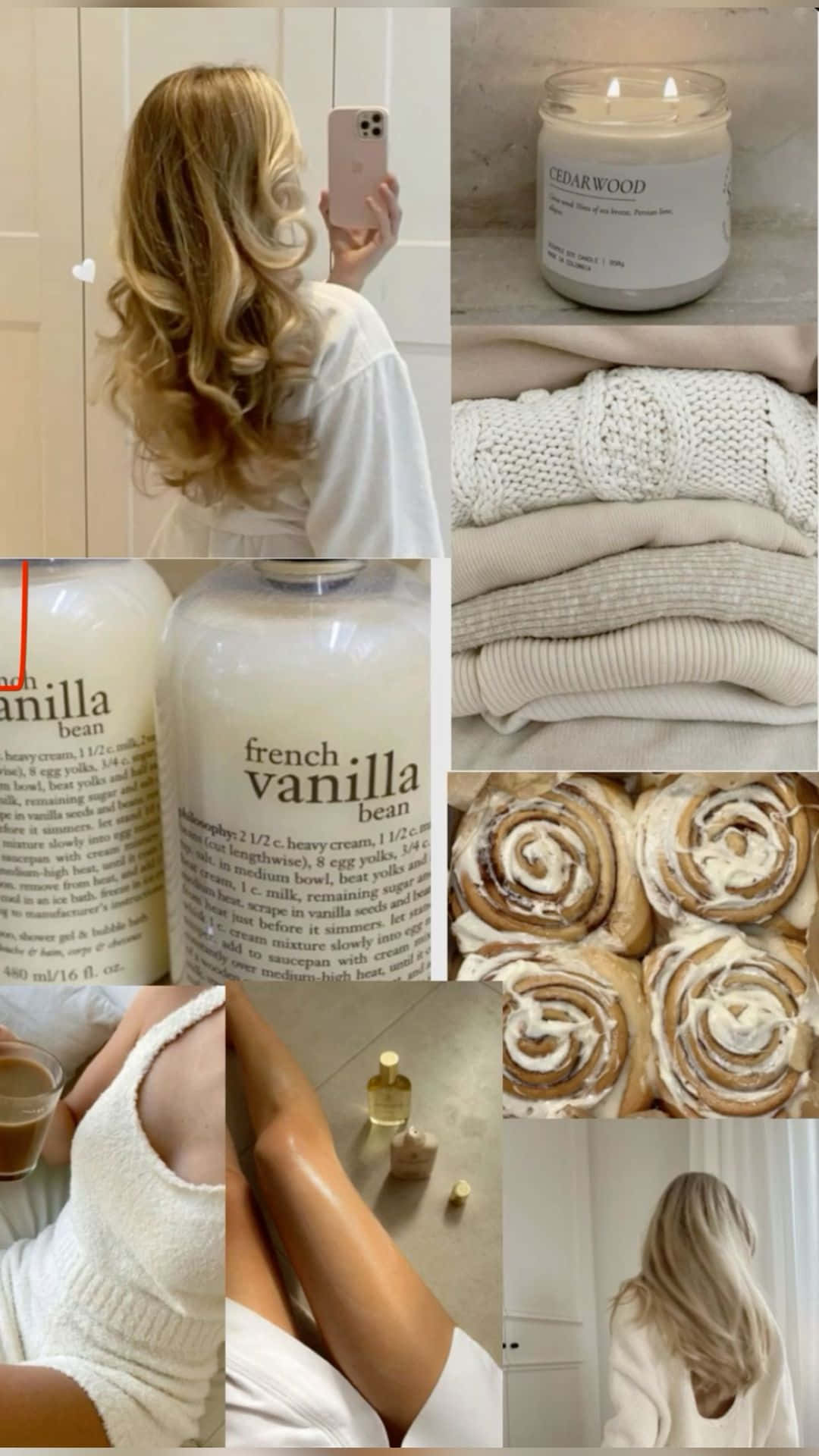 Vanilla Girl Aesthetic Collage Wallpaper