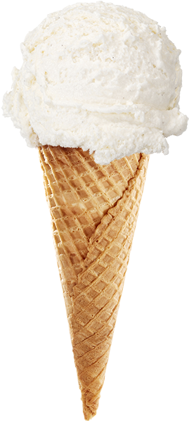 Vanilla Ice Cream Cone PNG