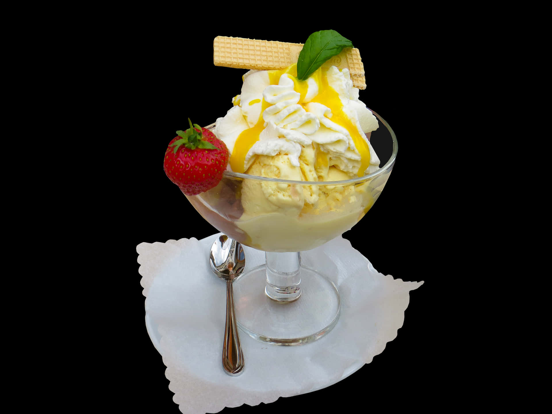Vanilla Ice Cream Dessert Delight.jpg PNG