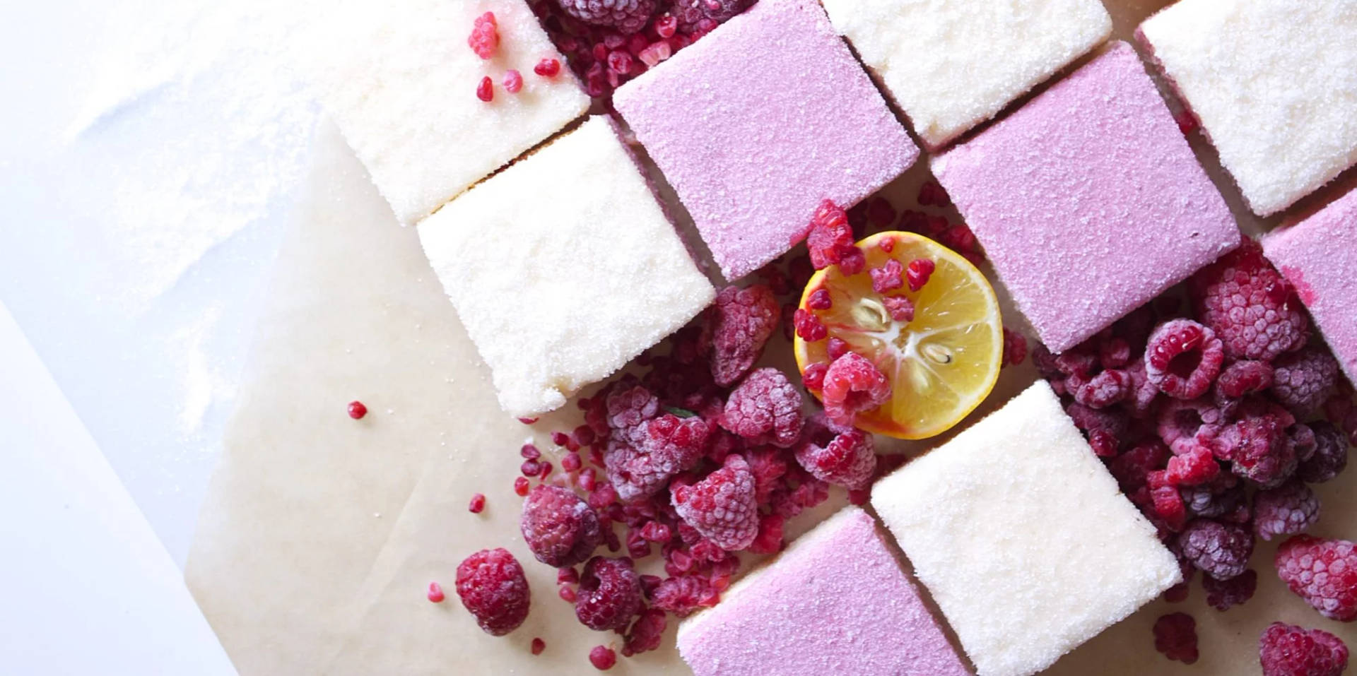 Delectable Handmade Vanilla Raspberry Marshmallow Wallpaper