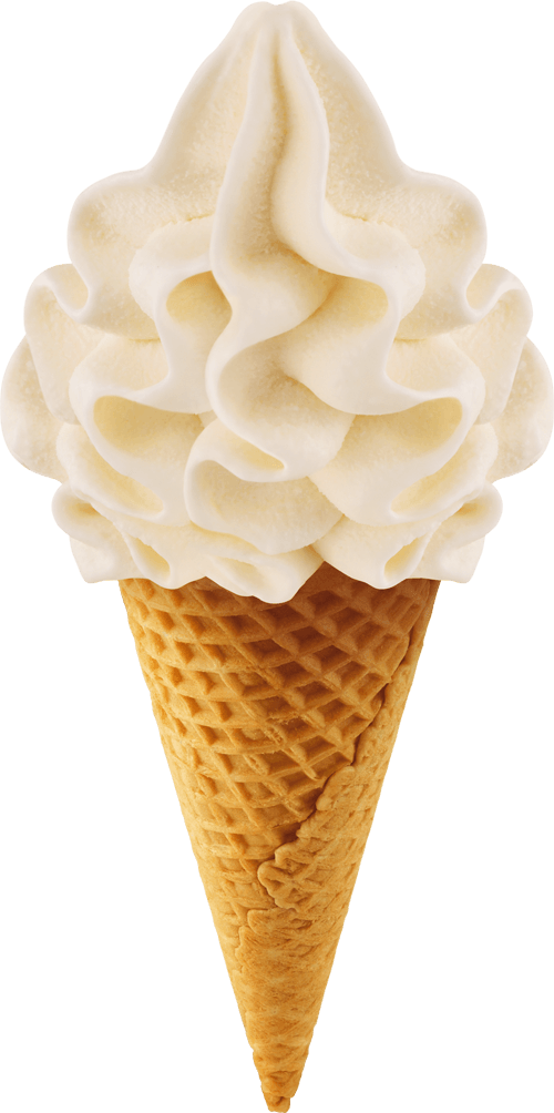 Vanilla Soft Serve Ice Cream Cone.png PNG