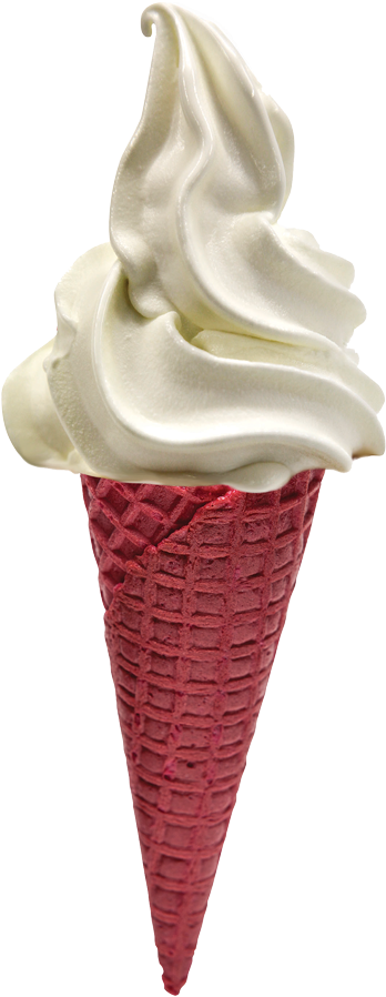 Vanilla Soft Serve Red Cone.png PNG