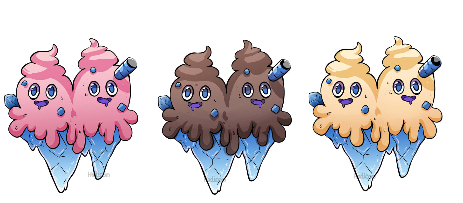 Vanilluxe Ice Cream Flavors Pokemon Fanart Wallpaper