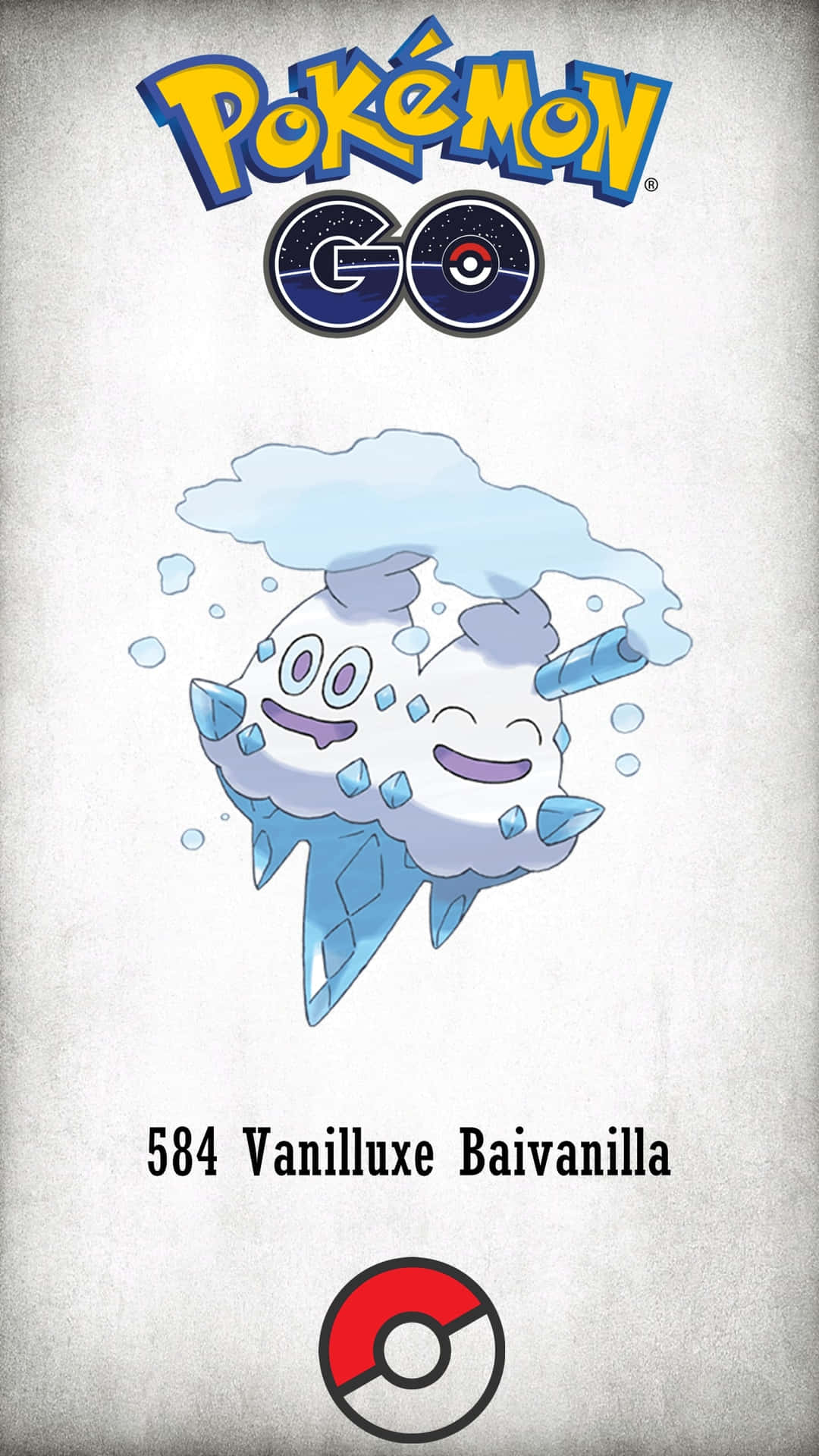 Vanilluxe With Pokemon Go Logo Wallpaper