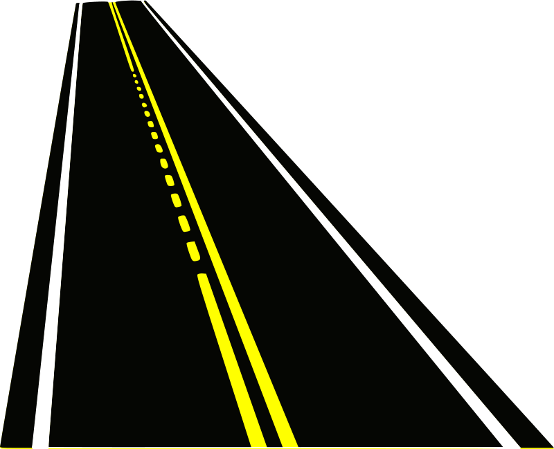 Vanishing Road Perspective Vector PNG