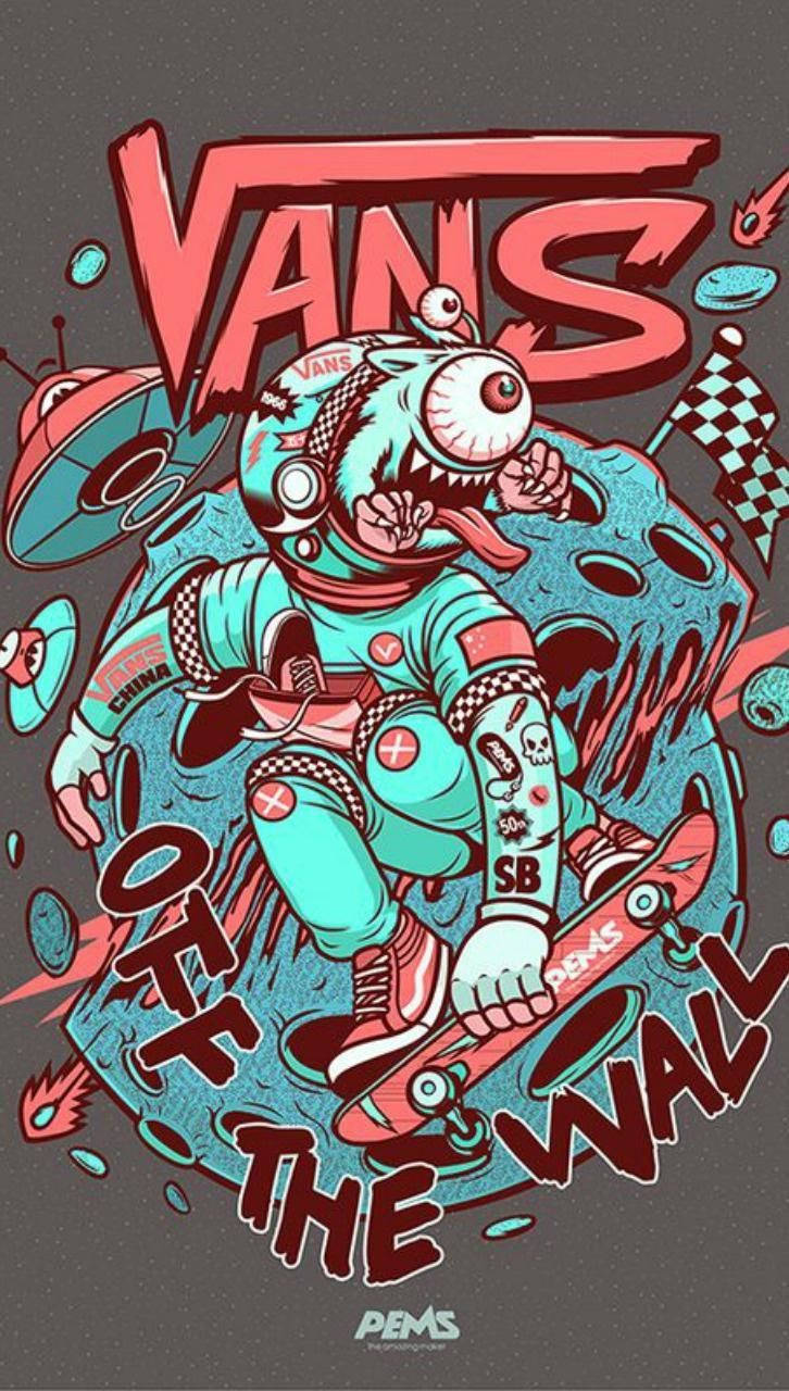Vans Abstract Graphic For Skateboard Iphone Wallpaper