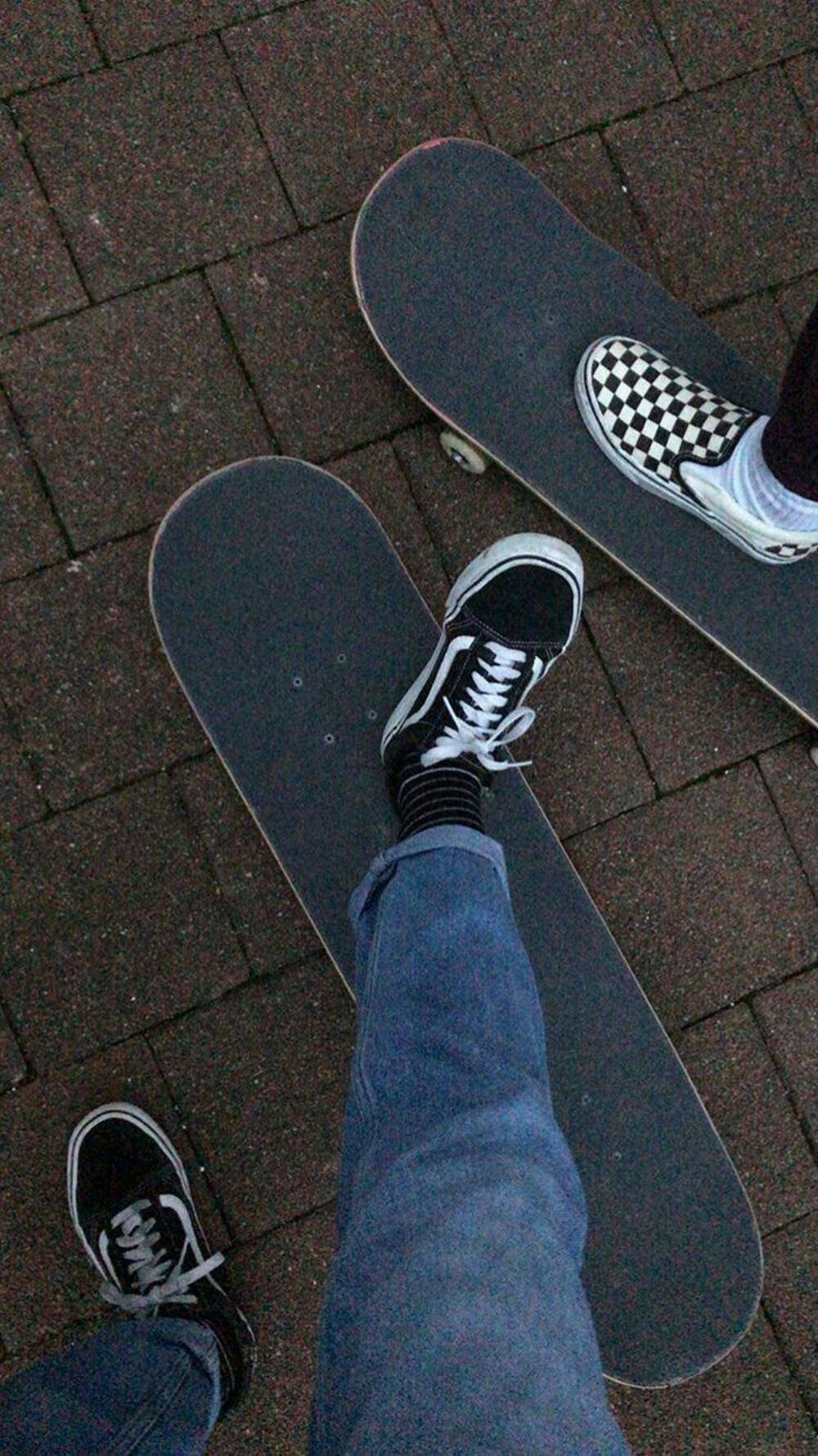 Vans Black And White Skateboard Shoes Skater Aesthetic Background