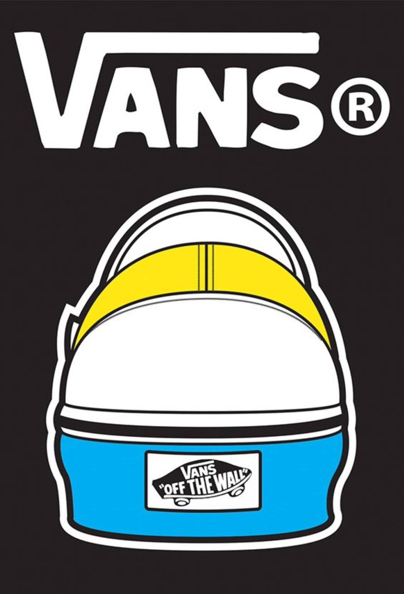 Vans Logo Backpack Cartoon Wallpaper
