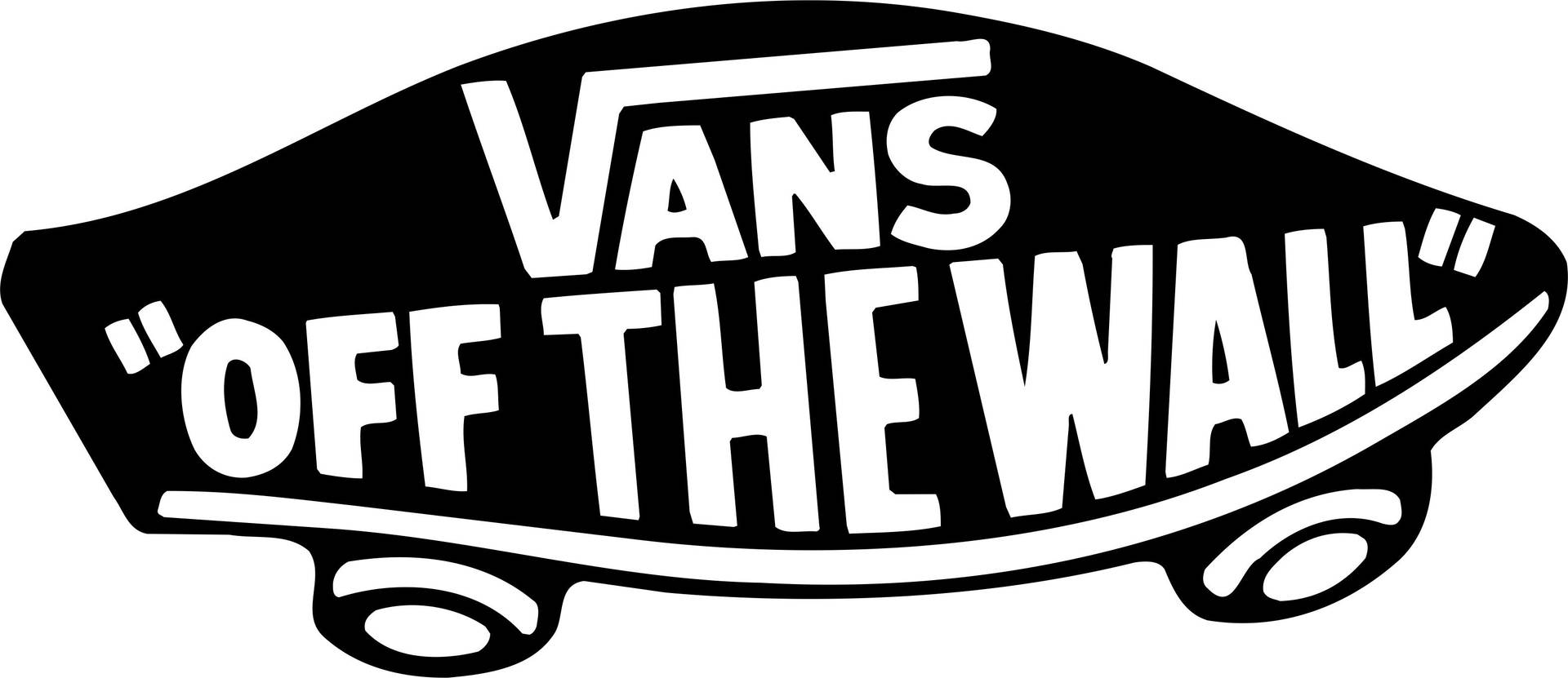 Vans Logo Off The Wall Tapet: Tag med et ægte Vans Off The Wall logo for at få et unikt, moderne udseende. Wallpaper