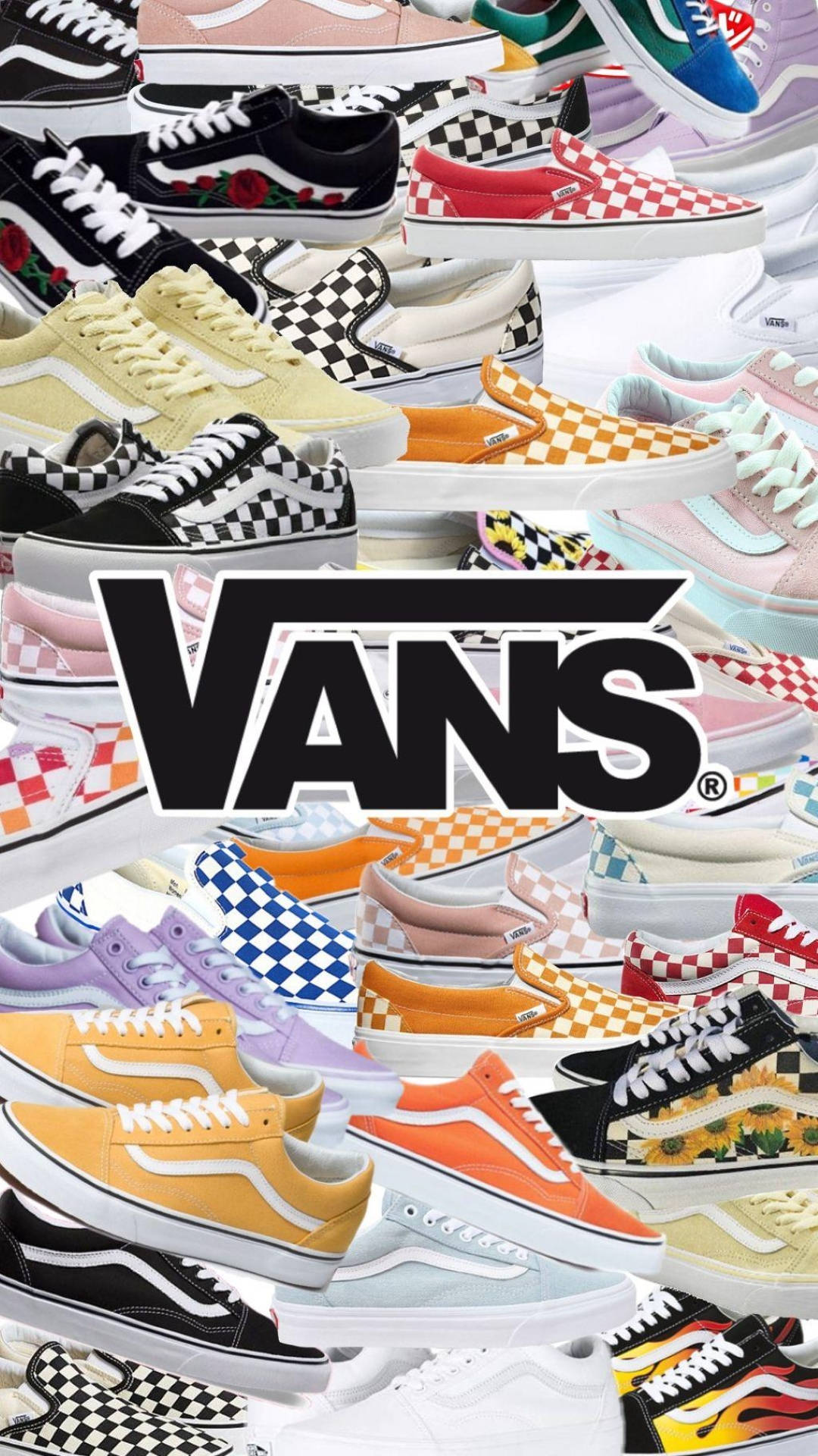 Vans Logo Sneakers Art Wallpaper