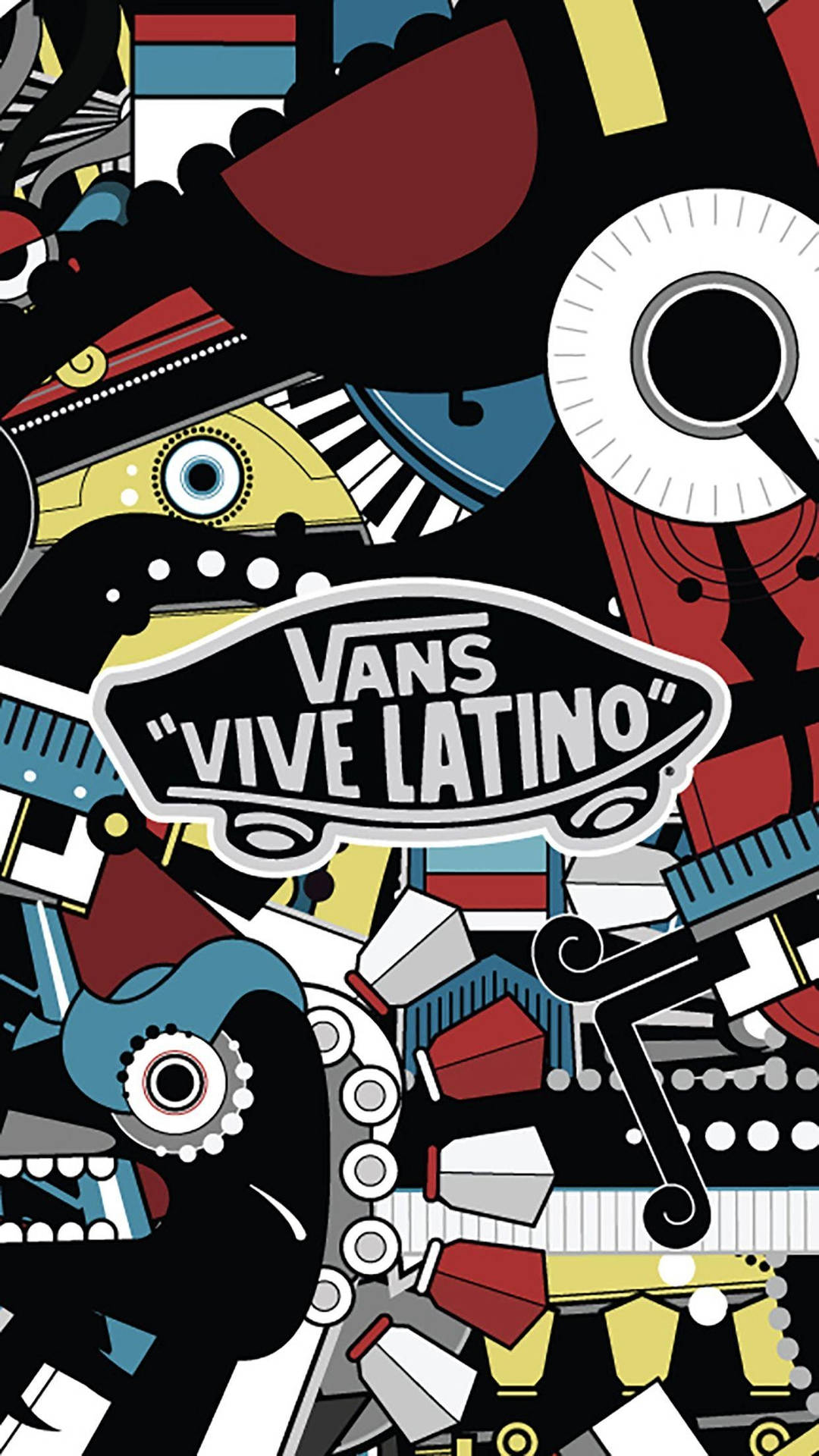 Logo Vans Vive Latino skjorte design som tapet. Wallpaper