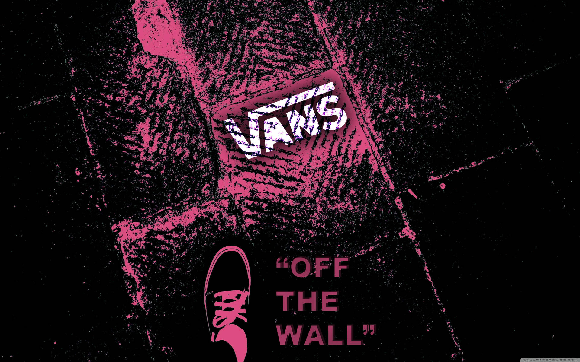 Vans Off The Wall On Pink Floor Wallpaper