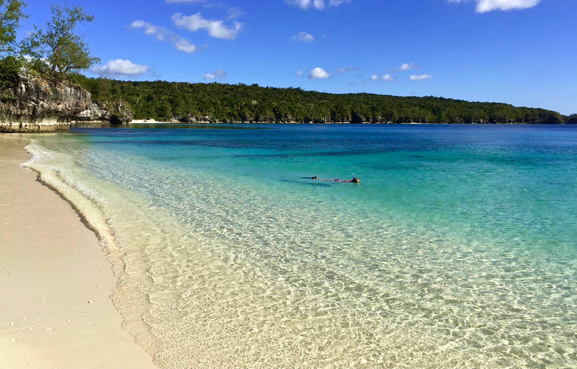 La Spiaggia Bianca Di Vanuatu Sfondo