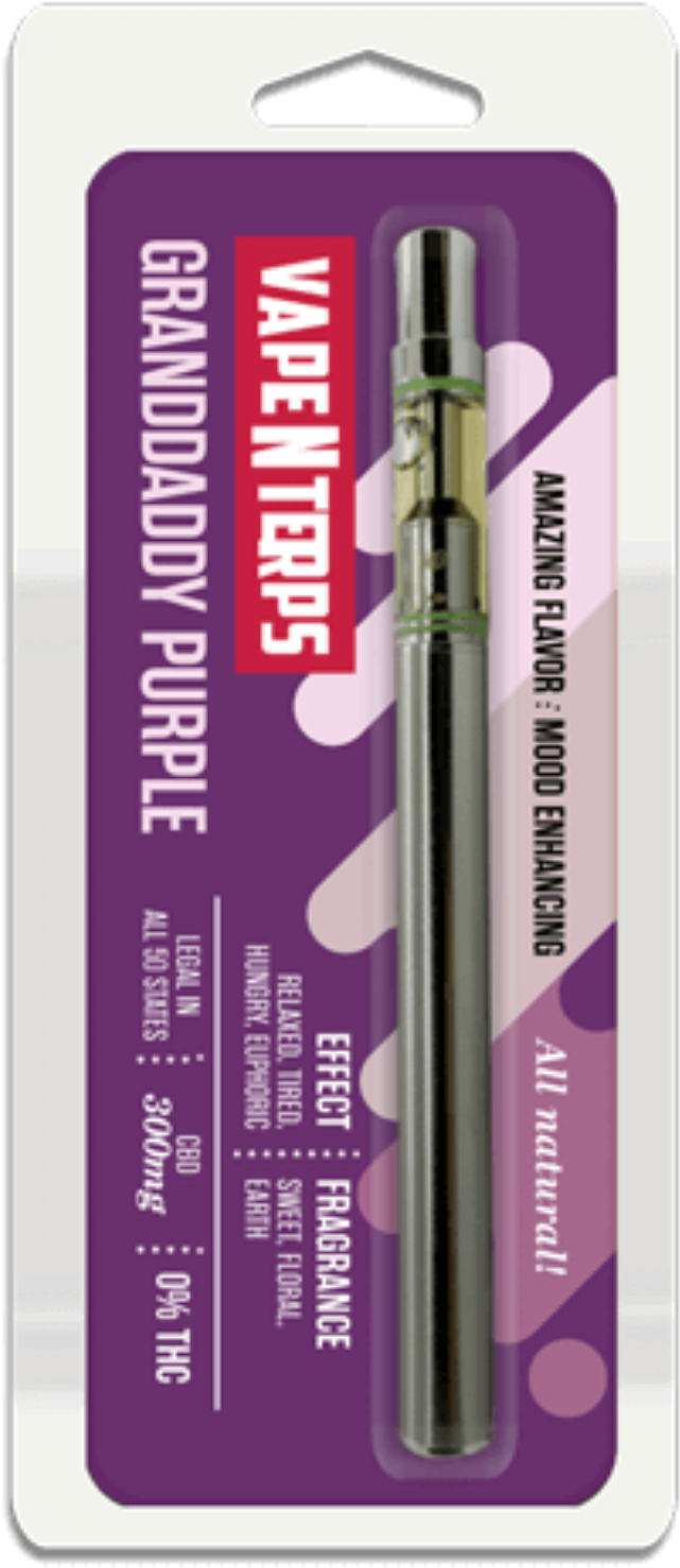 Vape Pen_ Granddaddy Purple_ Packaging PNG