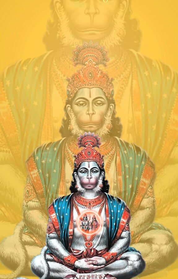 Serene Vapid Hanuman Meditating Wallpaper