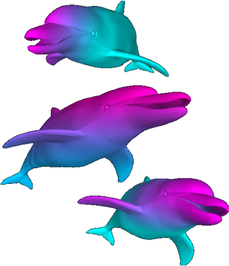 Vaporwave Aesthetic Dolphins PNG