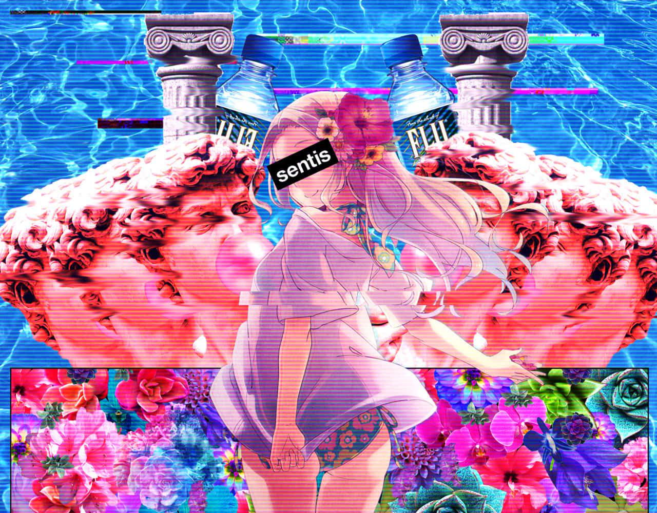 I made this ａｅｓｔｈｅｔｉｃ mobile wallpaper with the three best waifus lt3  vaporwave art  Anime wallpaper phone Vaporwave wallpaper Mobile  wallpaper