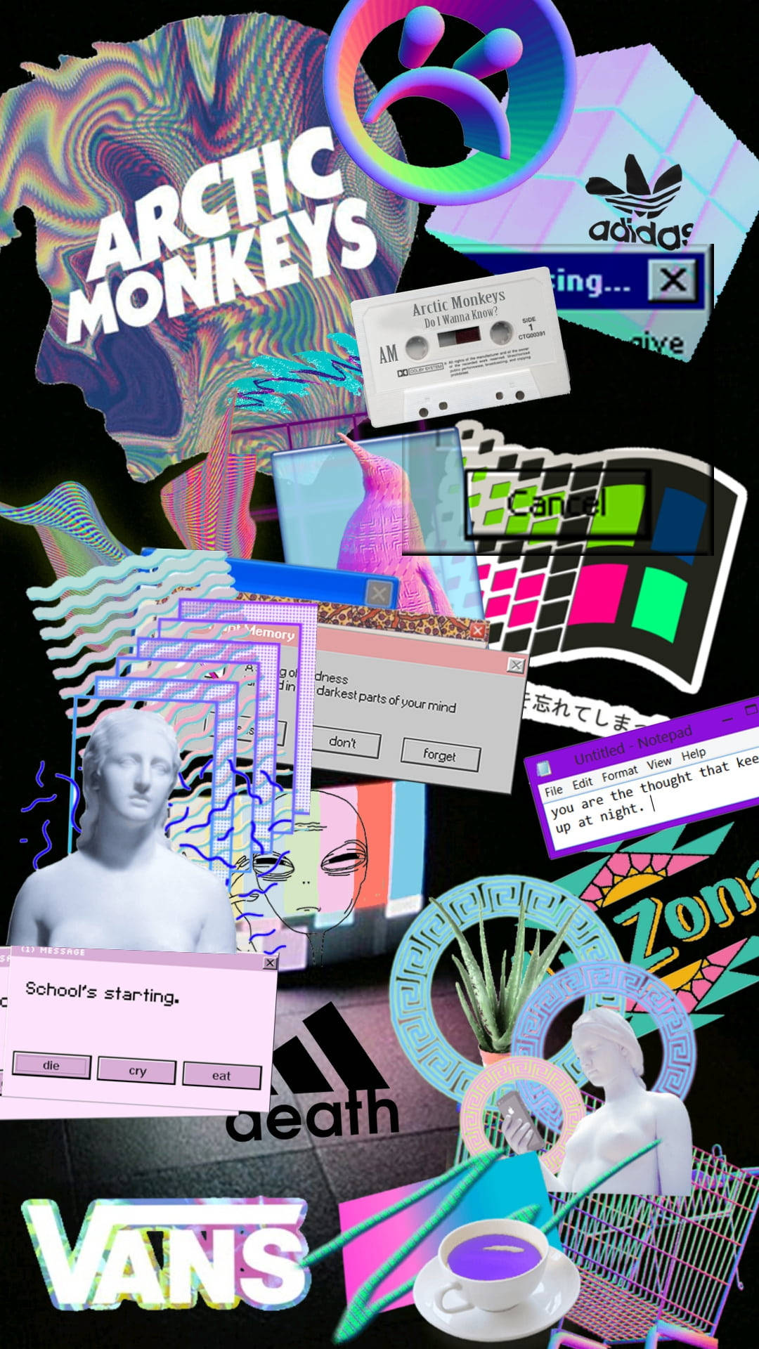 Vaporwave Collage Alt Aesthetic Wallpaper