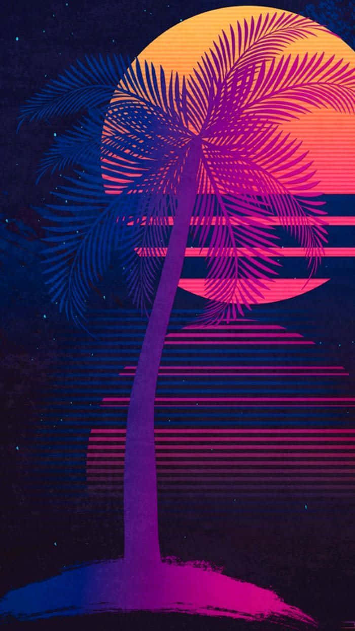 "Stay trendy and stay connected with the Vaporwave Iphone!" Wallpaper