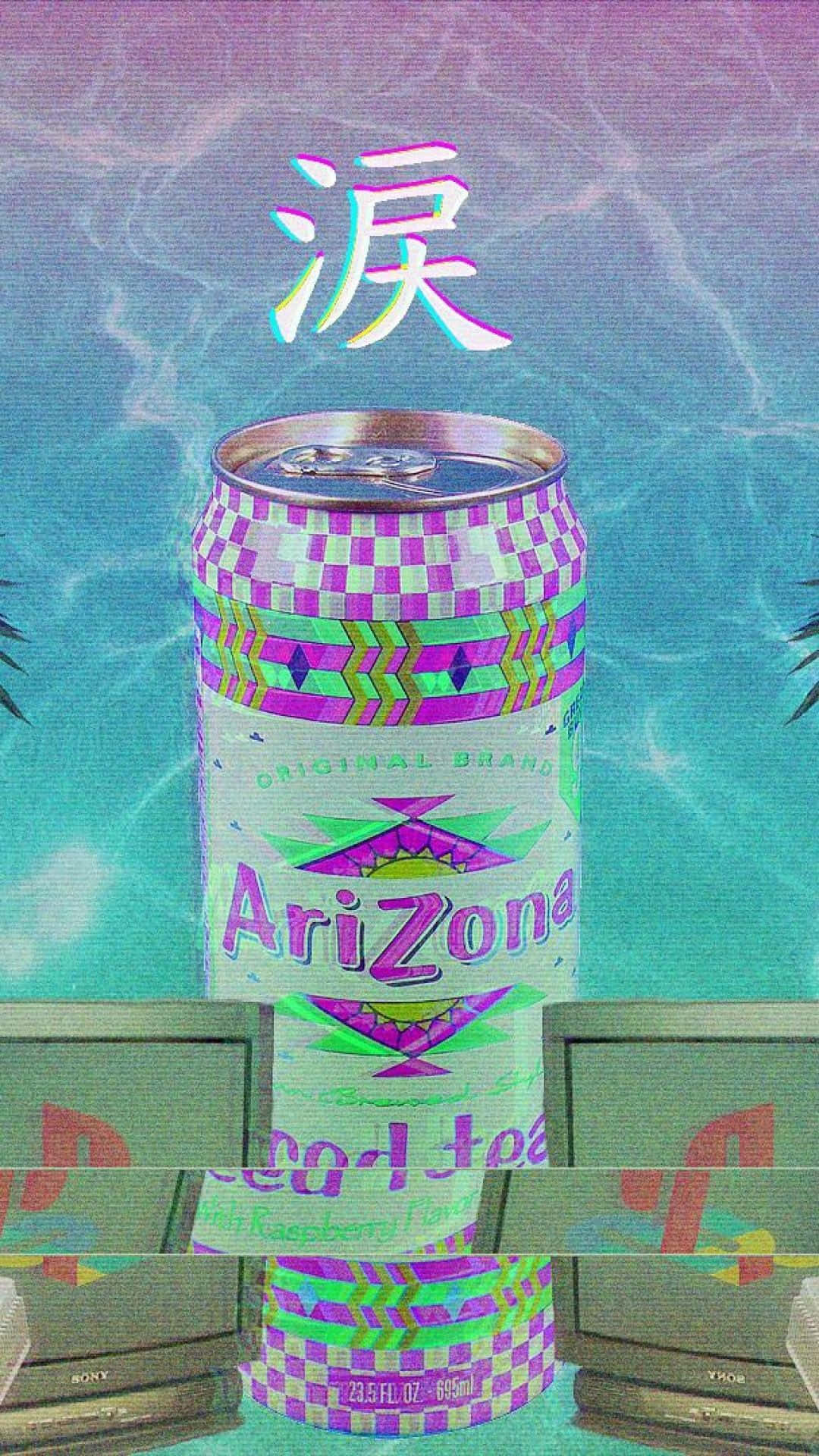 Ultimate relaxation: take a break from reality with this tropical beach vaporwave aesthetic on your Iphone. Wallpaper