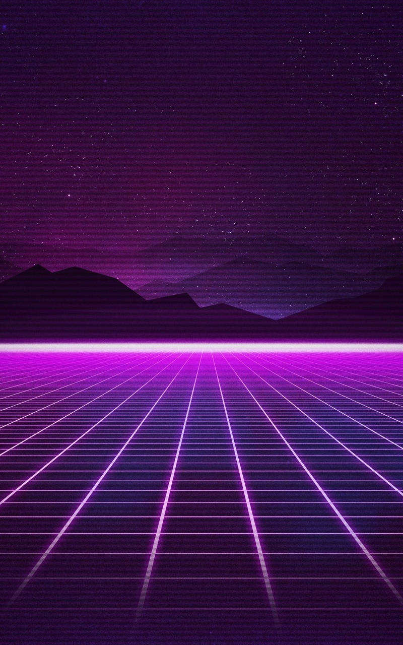 Vaporwave Mountain And Planes Grid Aesthetic Wallpaper