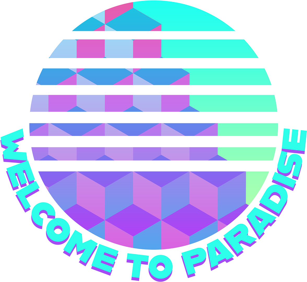 Vaporwave Paradise Welcome Sphere.png PNG