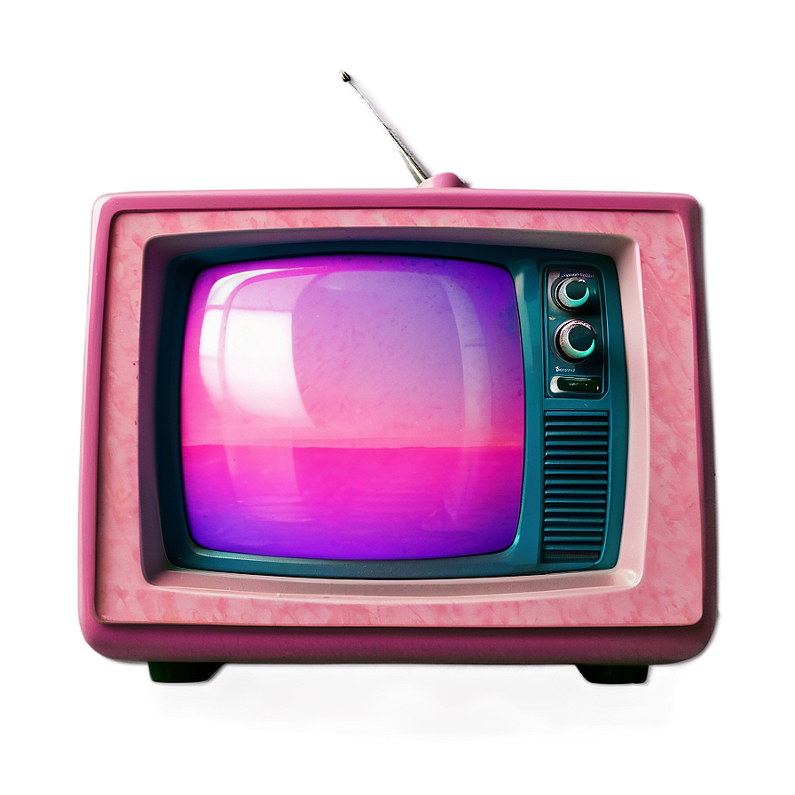 Vaporwave Retro Tv Png 06112024 PNG