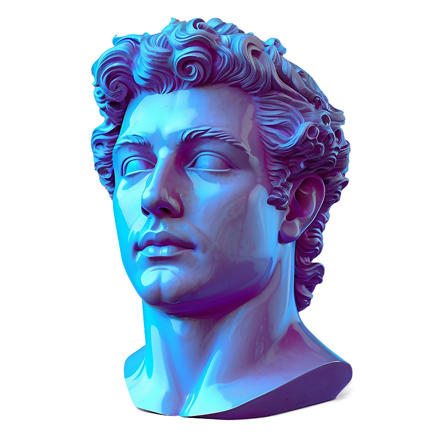 Vaporwave Statue Head Png Wkv PNG