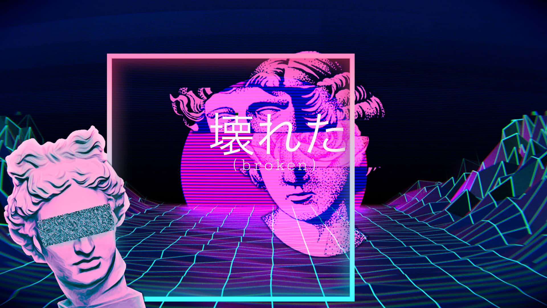 Rediscover Your Inner Self with Vaporwave Tablet Wallpaper