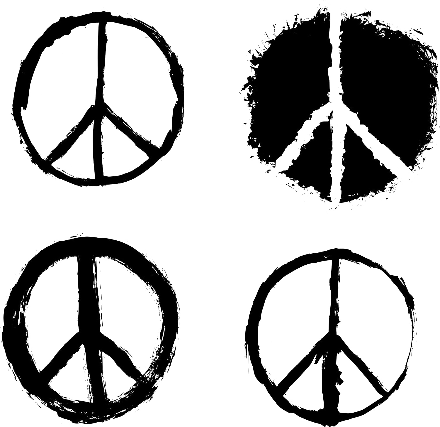 Variationsof Peace Symbol Graphic PNG