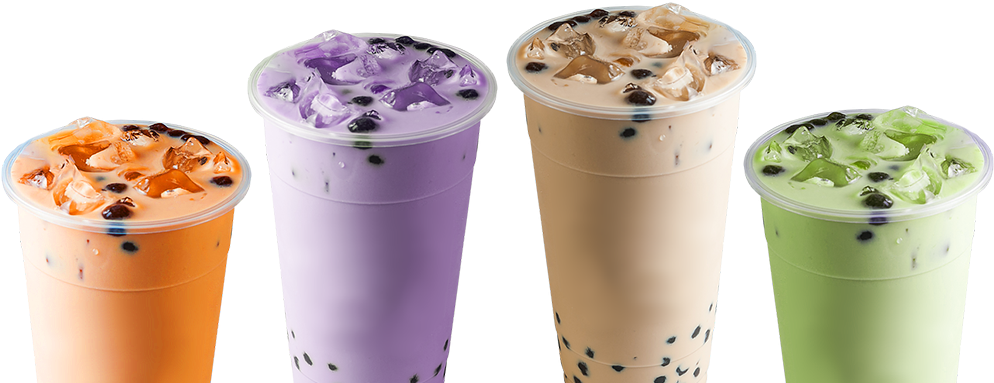 Variety Bubble Tea Selection PNG