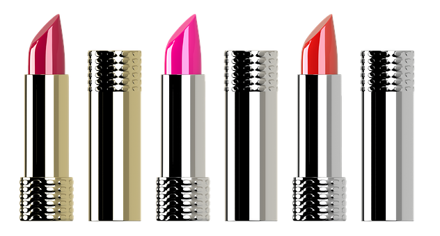 Variety Lipstick Shades Black Background PNG
