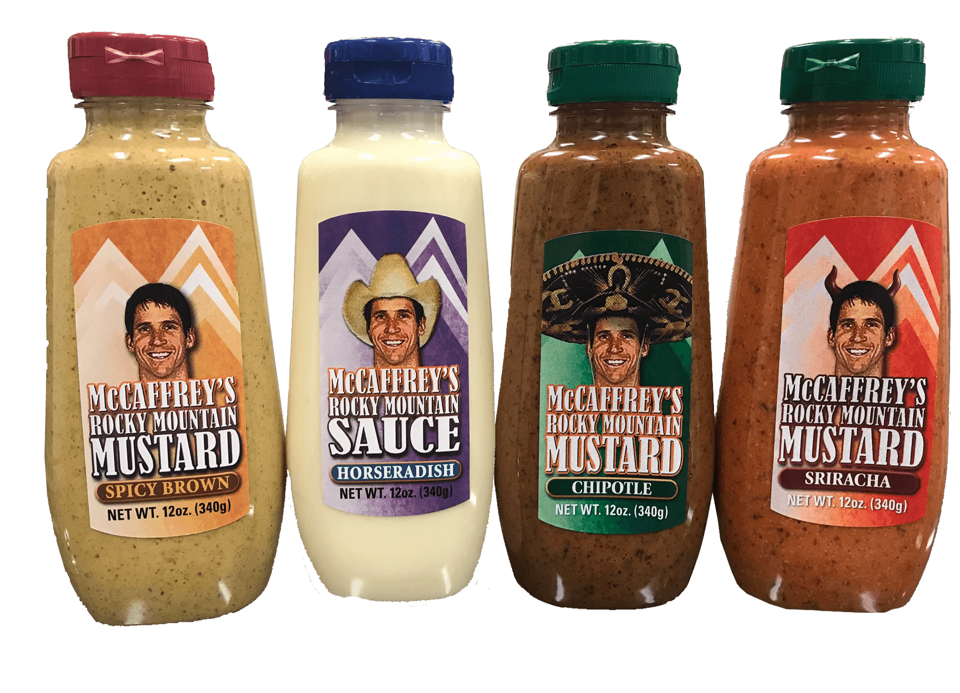 Variety Mustard Bottles PNG