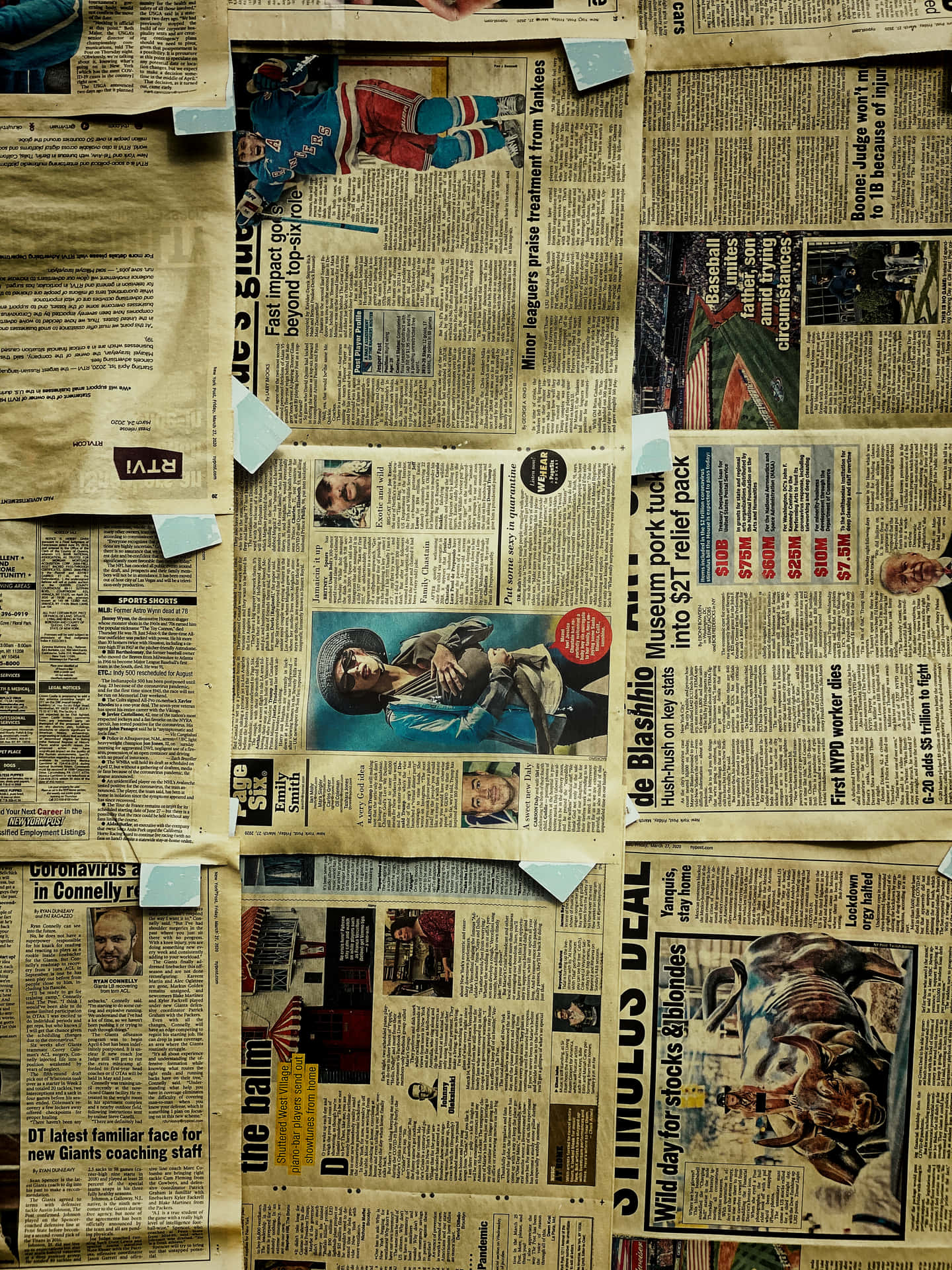Variety Of Global Newspapers Background