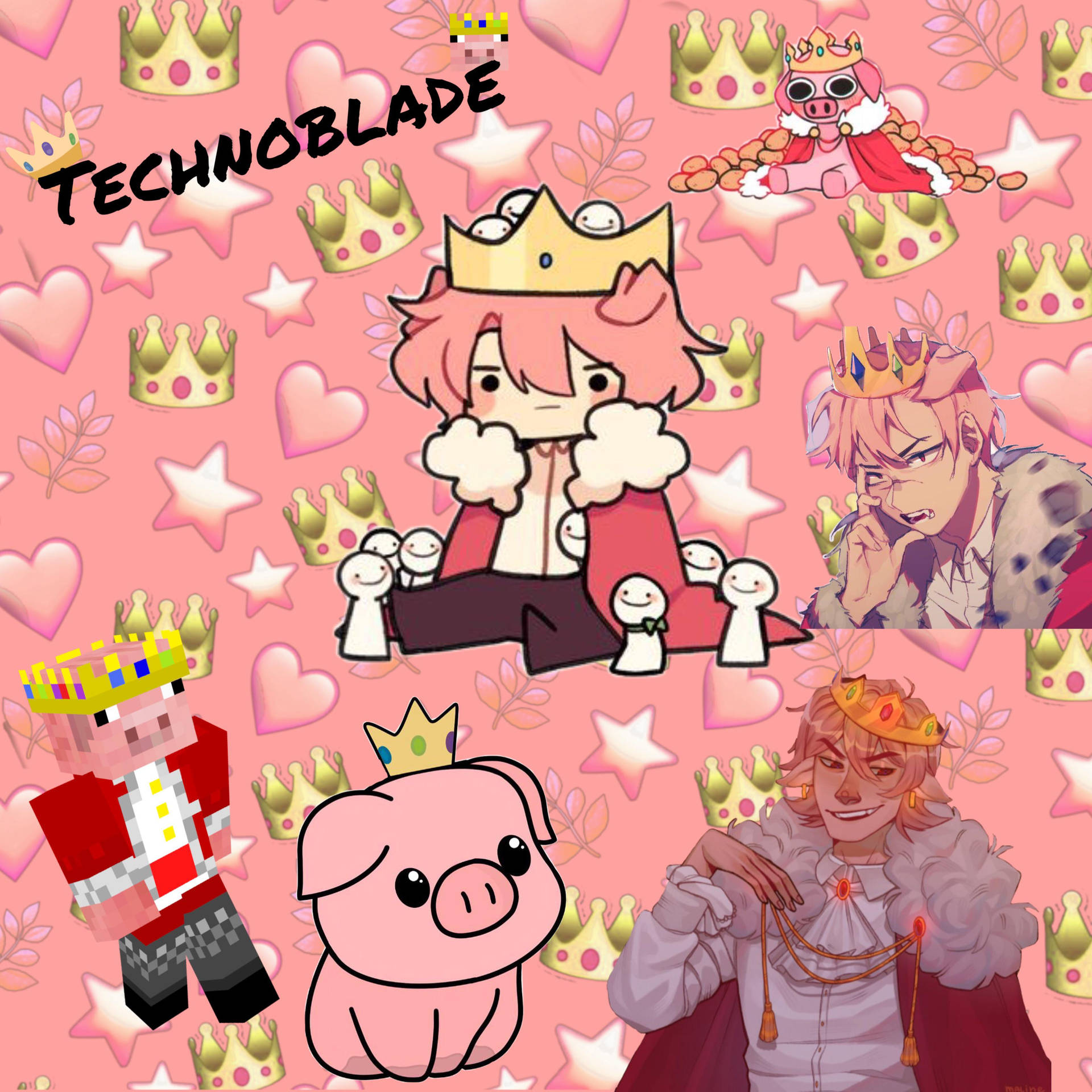 technoblade: crown!  Wallpaper iphone cute, Mc wallpaper, Cute