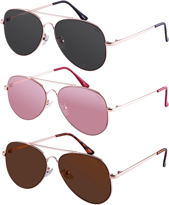 Varietyof Aviator Sunglasses PNG