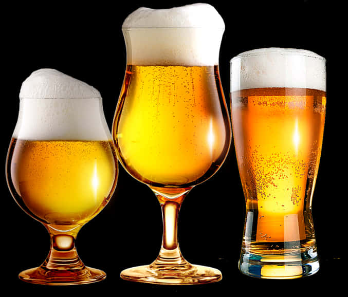 Varietyof Beer Glasses PNG