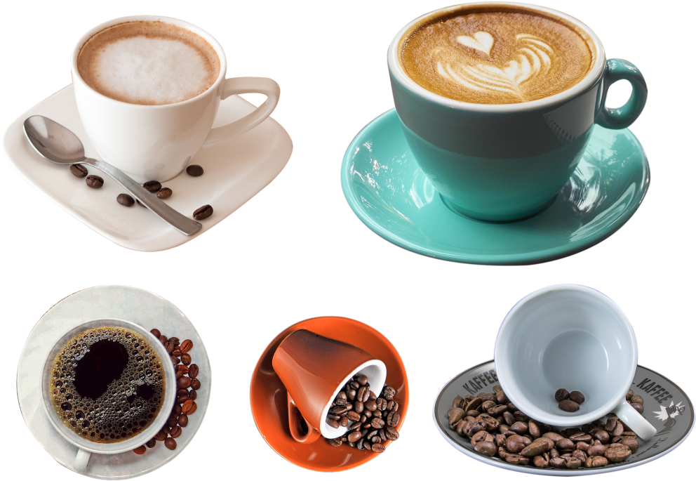 Varietyof Coffee Cups PNG