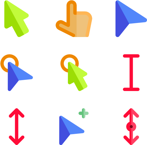 Varietyof Cursor Icons PNG