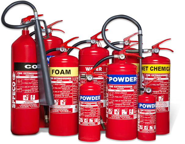 Varietyof Fire Extinguishers PNG